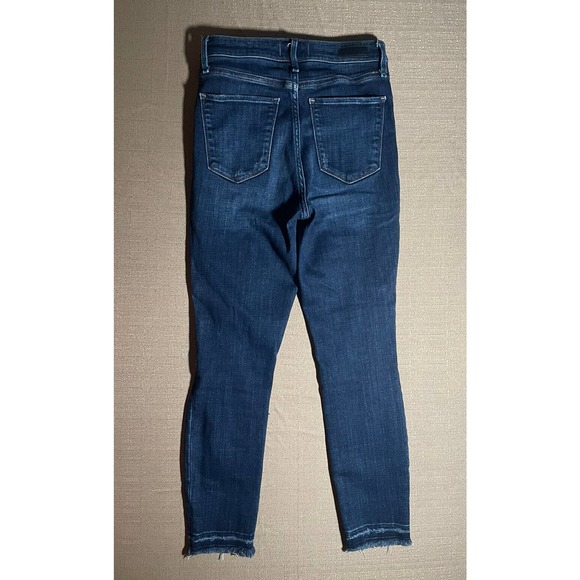 Abercrombie & Fitch Women’s 25 0S Simone High Rise Ankle Jeans Distressed Dark - Picture 6 of 8